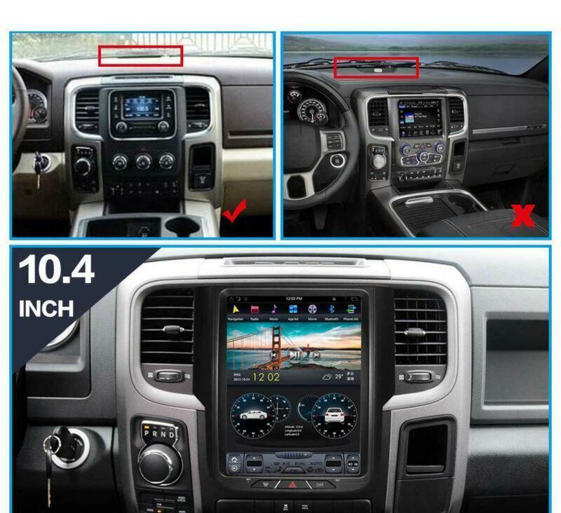 Android 9.0 Fit For 12-18 for Dodge for RAM 1500 Stereo Radio GPS NAVIGATION 10.4 WiFi