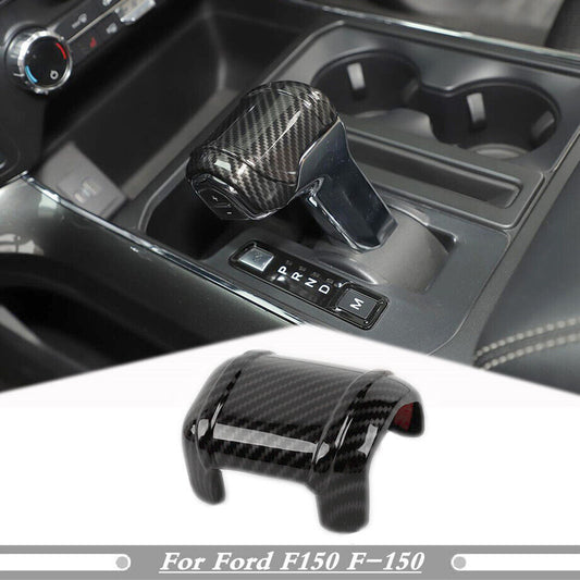 For 2021-2023  for ford  F150 F-150 ABS Carbon Fiber Style Shift Button Cover Trim