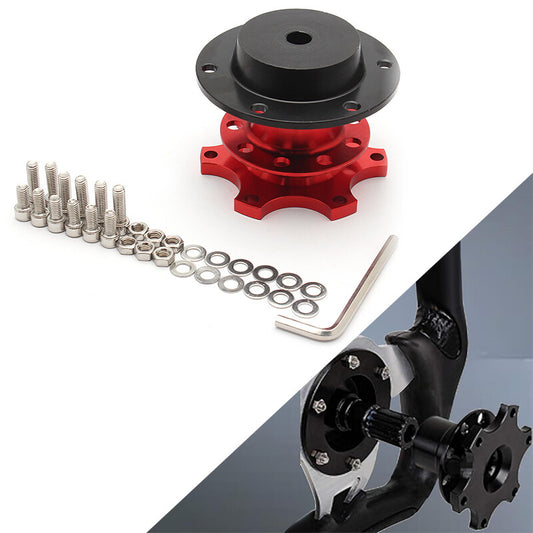 Sports Steering Wheel Quick Release Snap Off Boss Kit Hub Adapter Red Universal