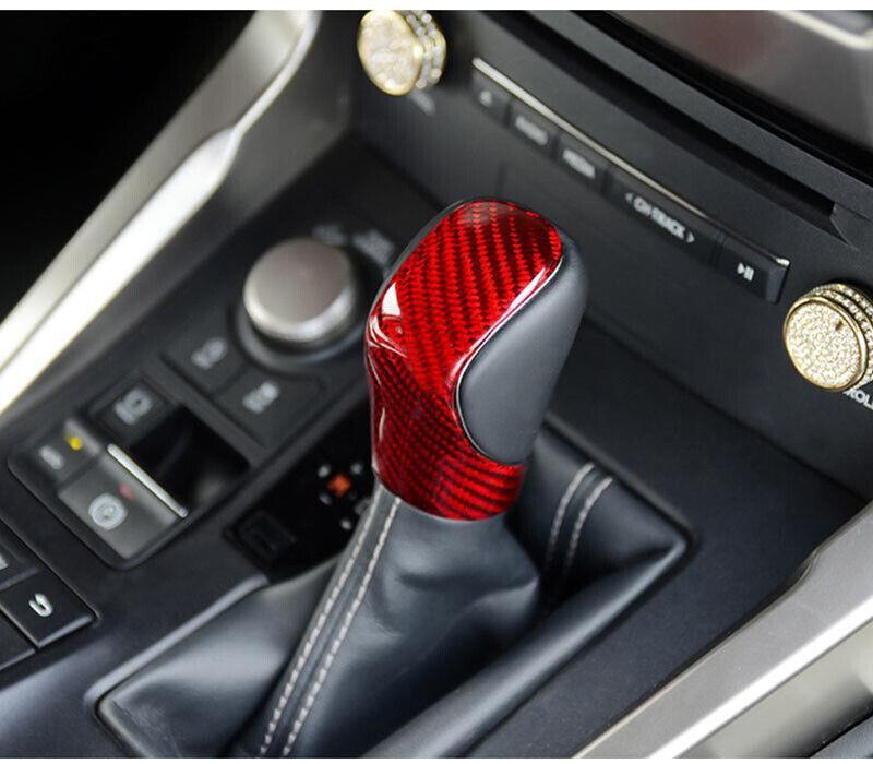 Red Carbon Fiber Gear Shift Knob Decor cover Trim for Lexus IS RC GS NX for ES RX 1X