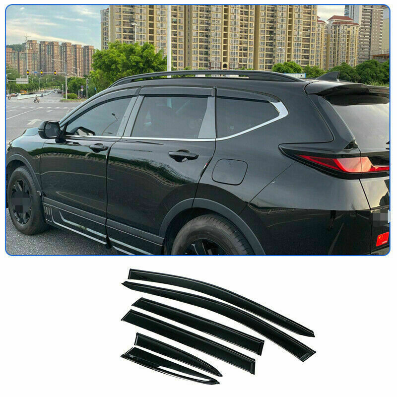 For 2017-2022 for HONDA CR-V CRV Black Car Window Visor Vent Sun Shade Rain Guard 6X