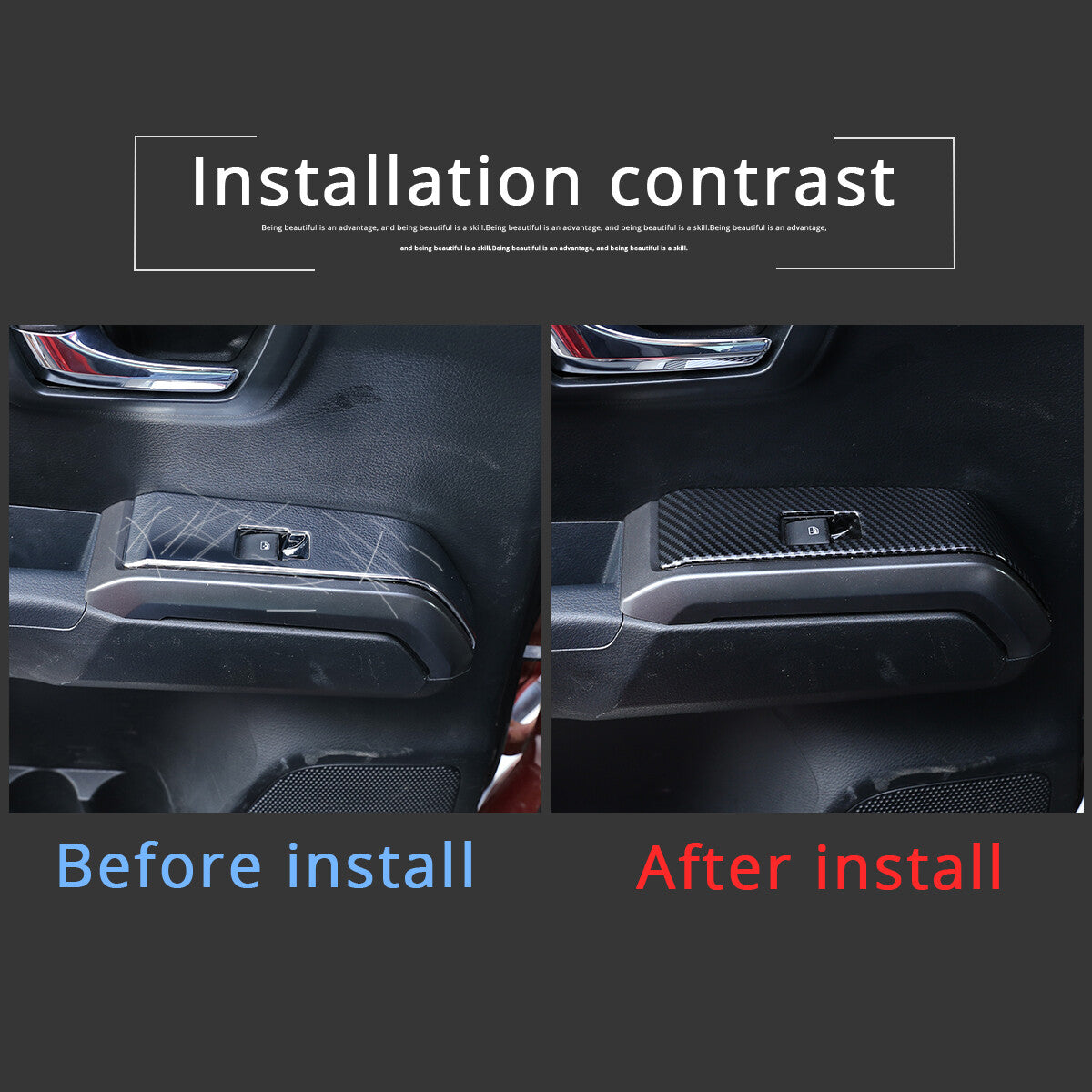 Carbon Fiber Style Center Control Shift Panel Trim for Honda Ridgeline 16+- v