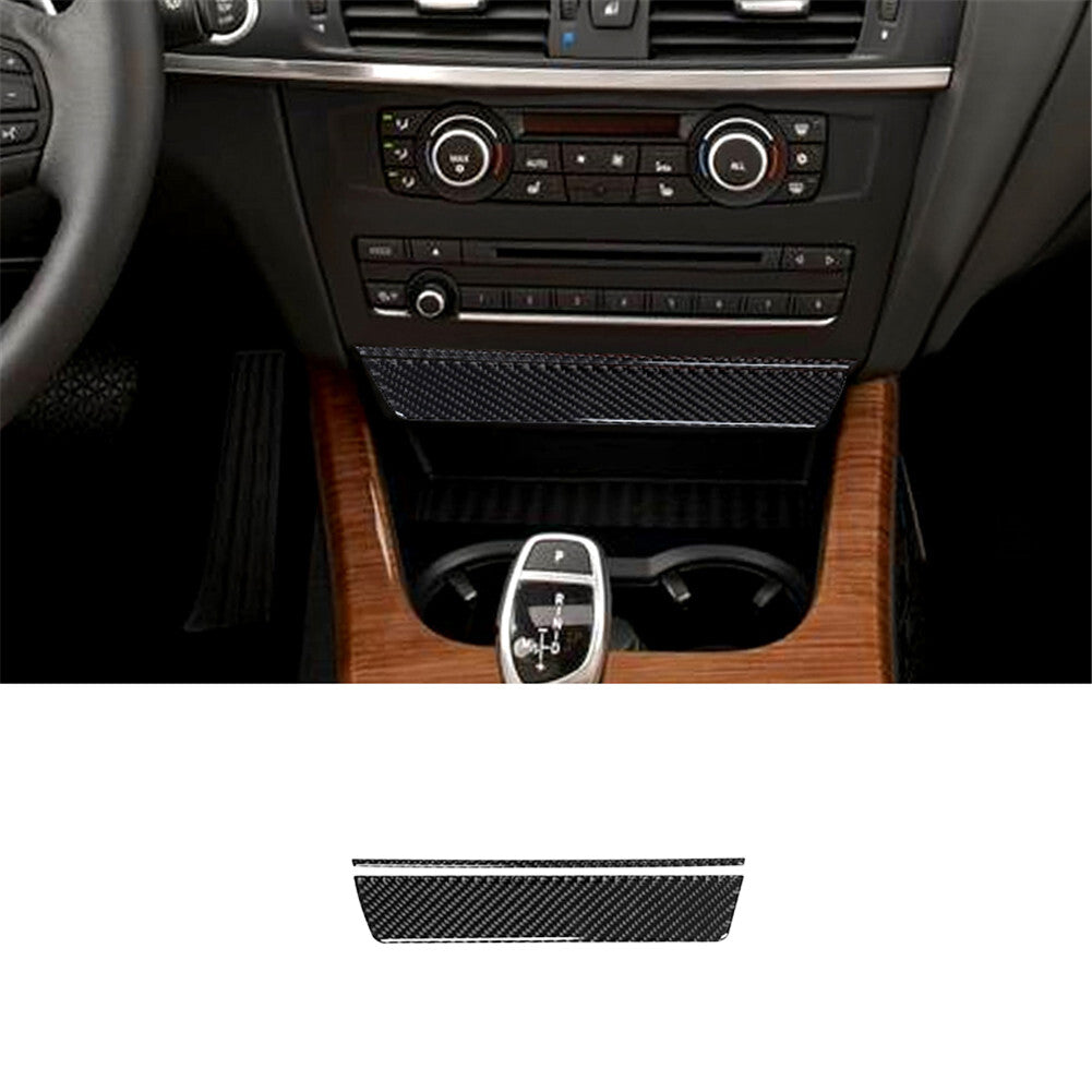 2PCS Carbon Fiber Console Air Vent Outlet Trim Cover For 3 F30 F34 v