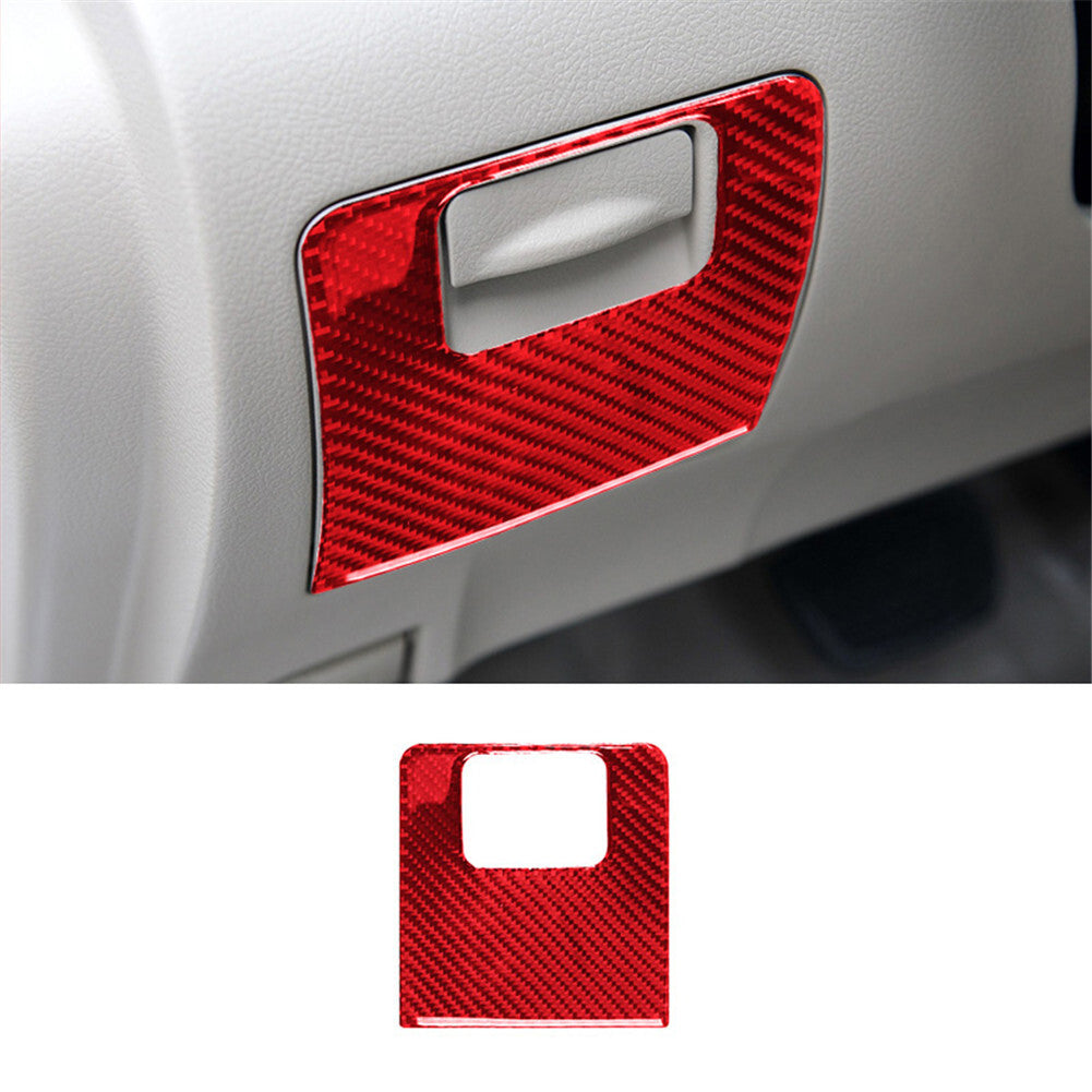 2Pcs Red Carbon Fiber Rear Door handle Cover Trim for Dodge for RAM 1500 2009-2012 v