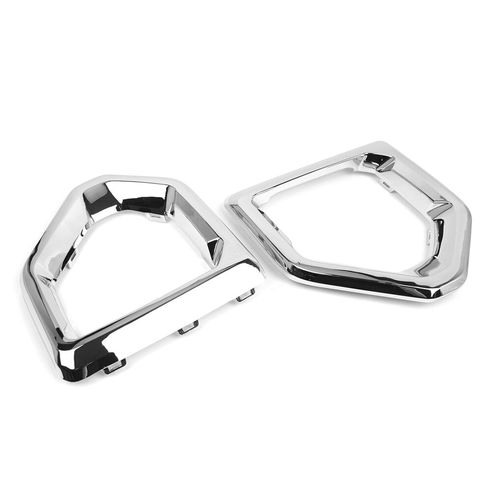 Front Bumper Fog Light Lamp Outer Bezel Cover Chrome for GMC for Sierra 1500 Pair