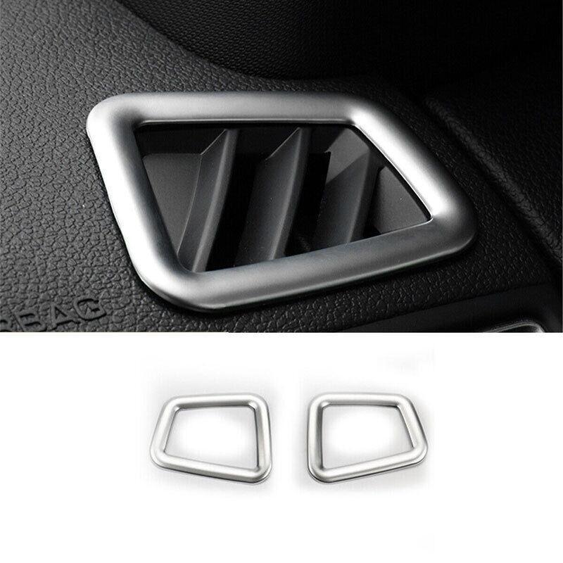 Dashboard LR Air Outlet Vent Trim 2pcs for Ford Explorer 2011-2019 ABS Silver