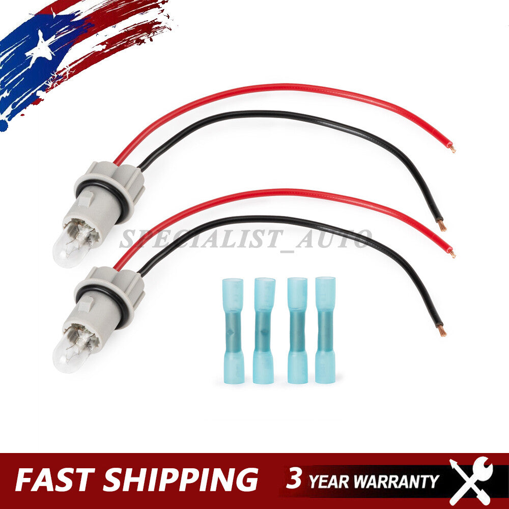 2X Side Marker Lamp Light Bulb Socket Wire Harness for Mercedes E-Class W210