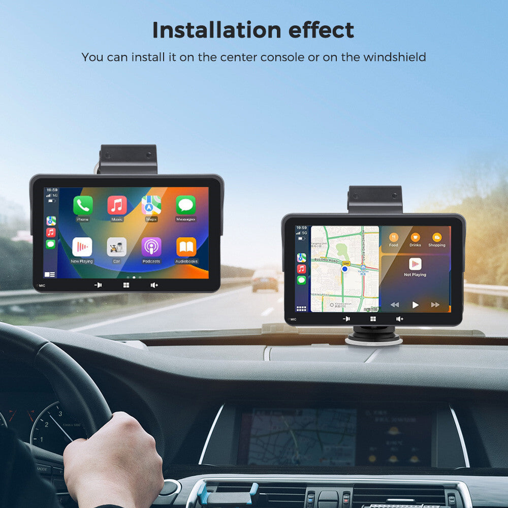 Car Radio MP5 Player USB 7in Touch Screen With 4LED Camera Bluetooth For CarPlay