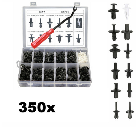 350PCS Plastic Retainer Panel Bumper Fastener Moulding Clip Fit GM for Ford for Toyota