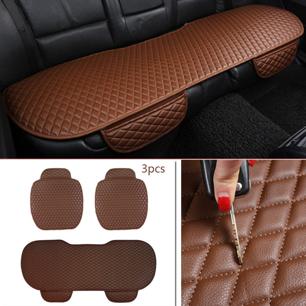 3pcs PU leather front and rear for seat cushions, breathable car for seat covers. n