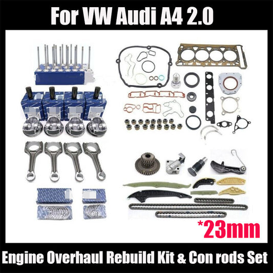 23mm Engine Overhaul Rebuild Kit & Con rods Set for VW for Audi A4 2.0 TFSI CDN CCZ n