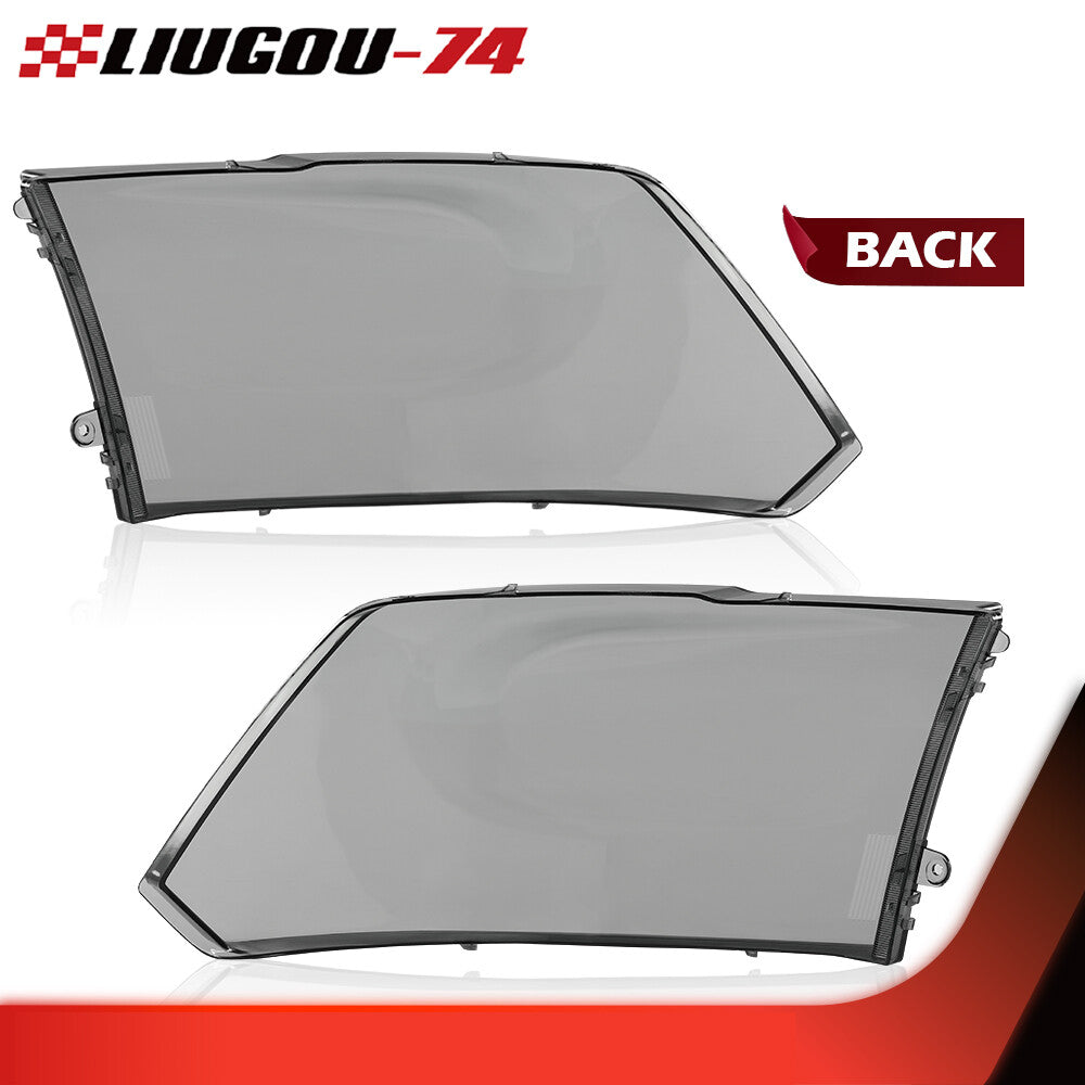 New headlight headlight lens smoked protective cover suitable for 09-18 for Ram 1500 2500 3500 pair - v