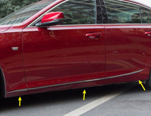 for Cadillac CT5 2020-2023 Steel Chrome Side Door Body Molding Strip Trim Set 6x