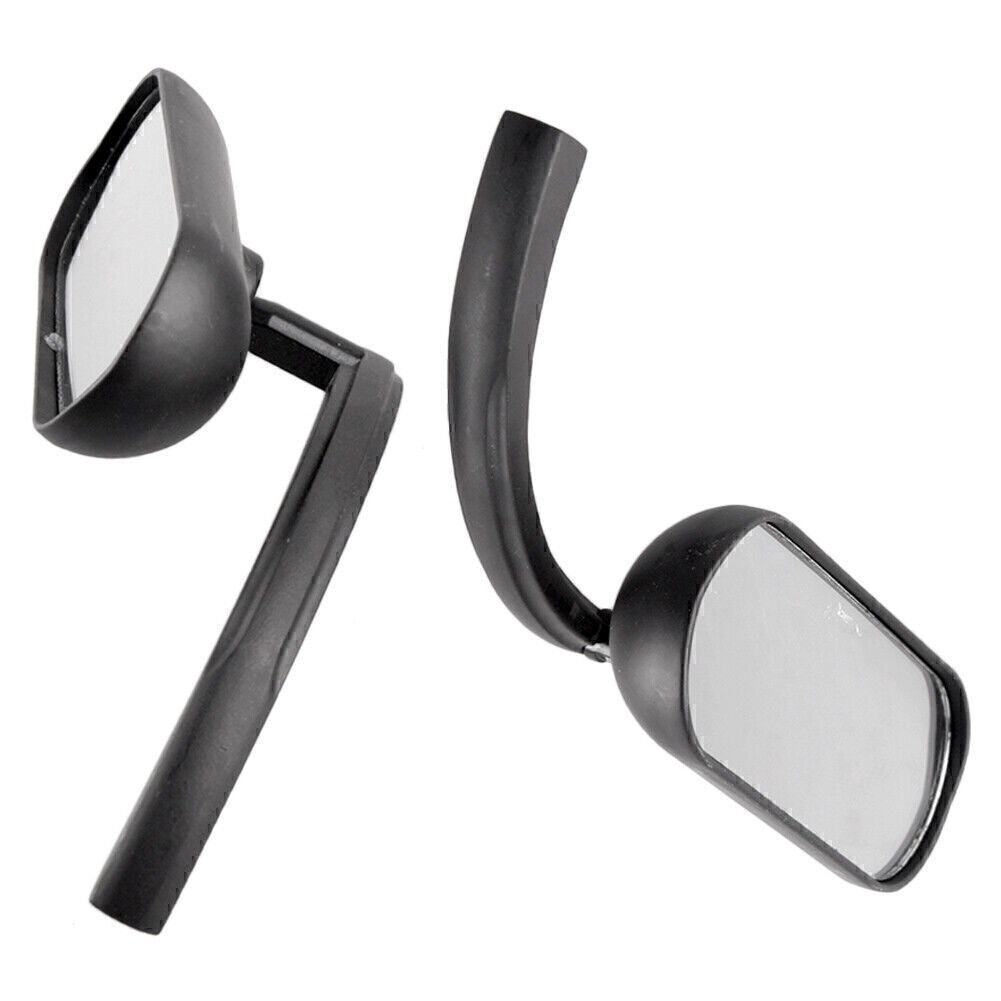 2x Black Universal Motorcycle Rear View Side Mirrors Fit Cruiser Chopper Q