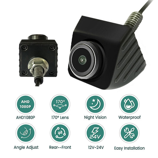 12V-24V Car SUV Rearview Reverse Parking AHD Rotating Waterproof Camera n