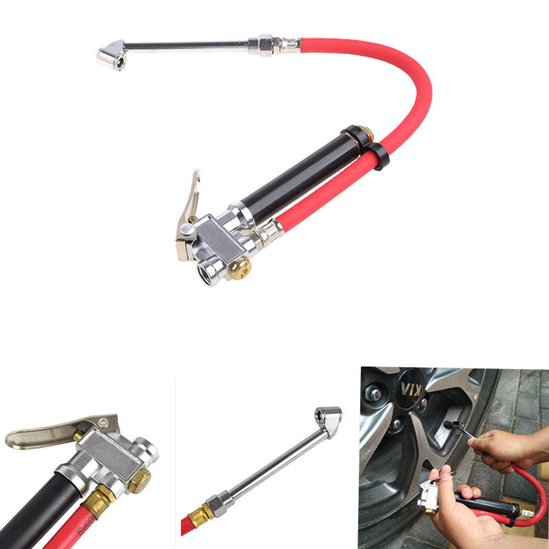 Car Tire Air Pressure Tester Meter Gauge Portable 120 PSI Inflating Gun Scale