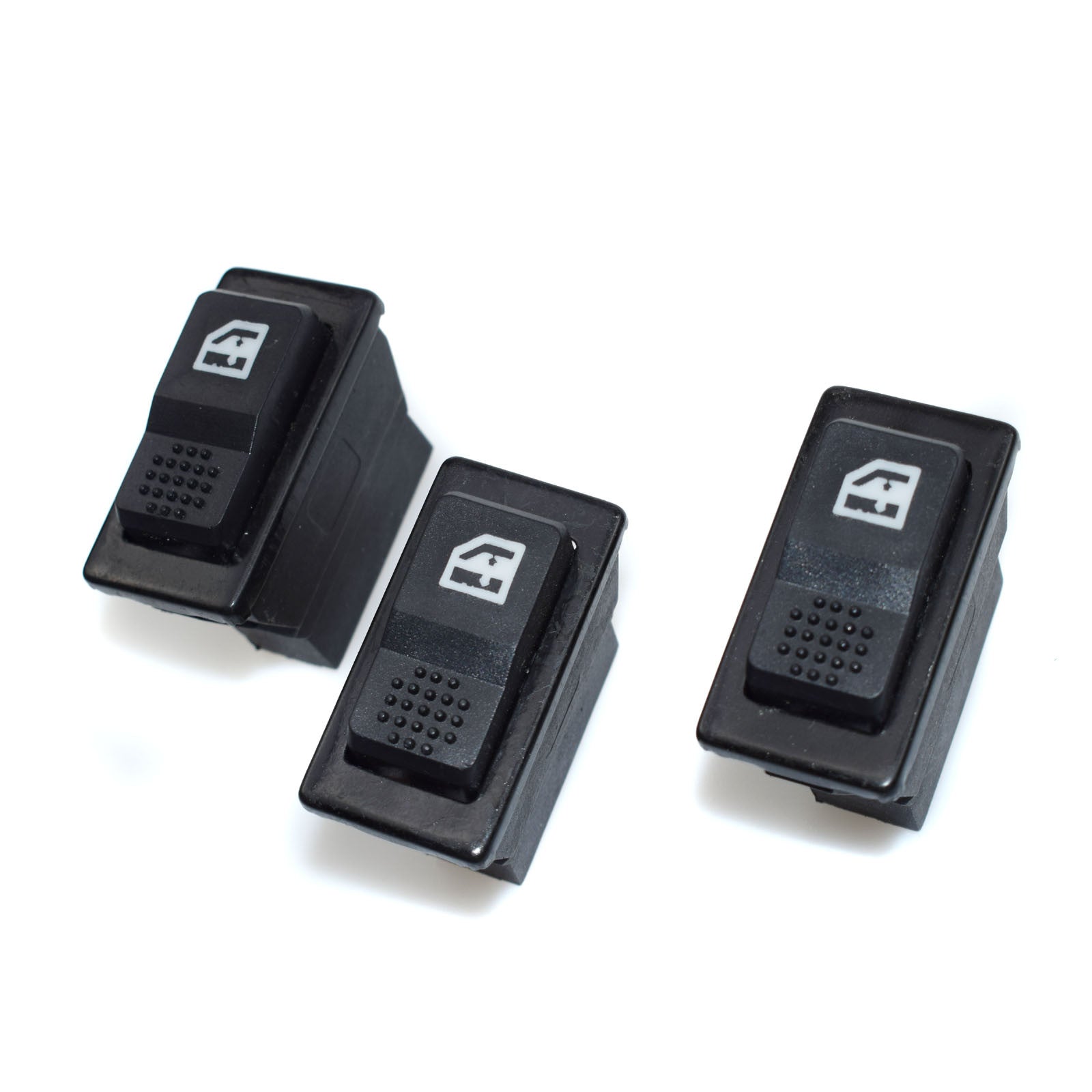 Brand new 5-pin power window switch for universal 12V 20A, signature set of 3 pieces - v