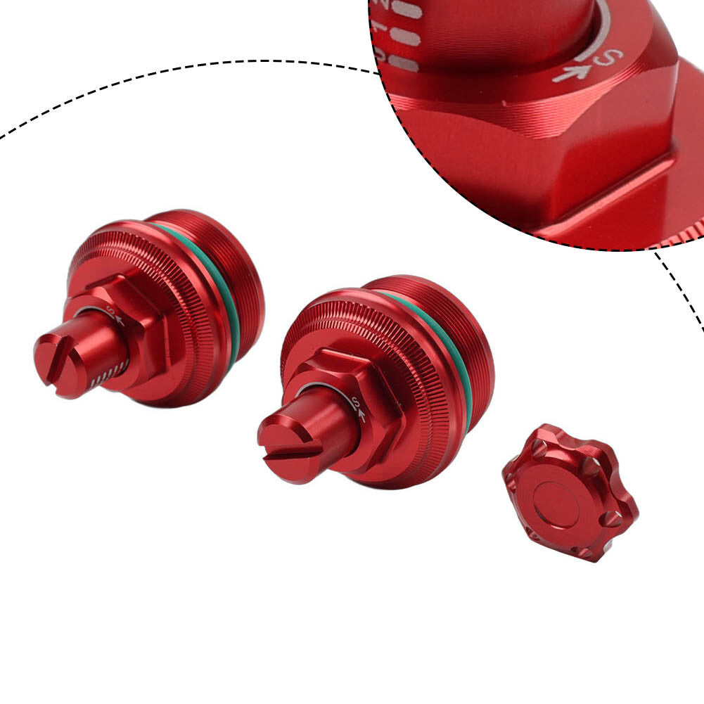 Preload Adjuster Fork Bolt Cap Screw Red for Yamaha YZF-R3 MT-03 2019-2023