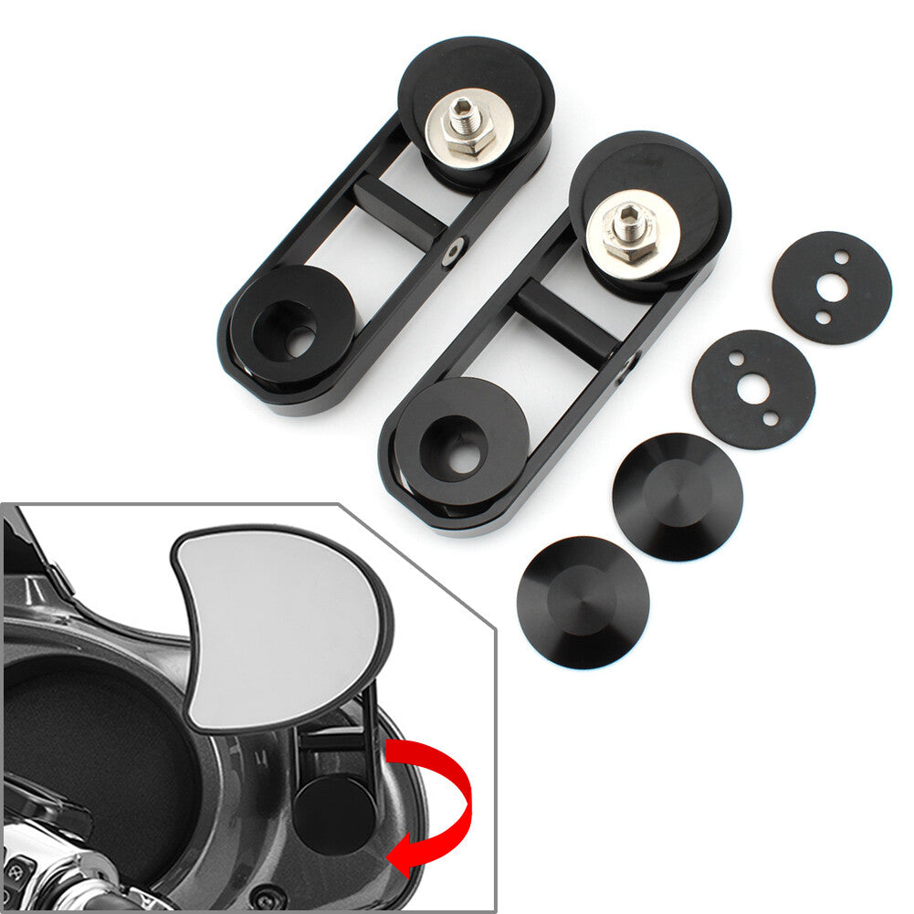 180¡ã Drop Mirror Relocator Mount for Harley Touring Street Glide FLHX 2006-2013