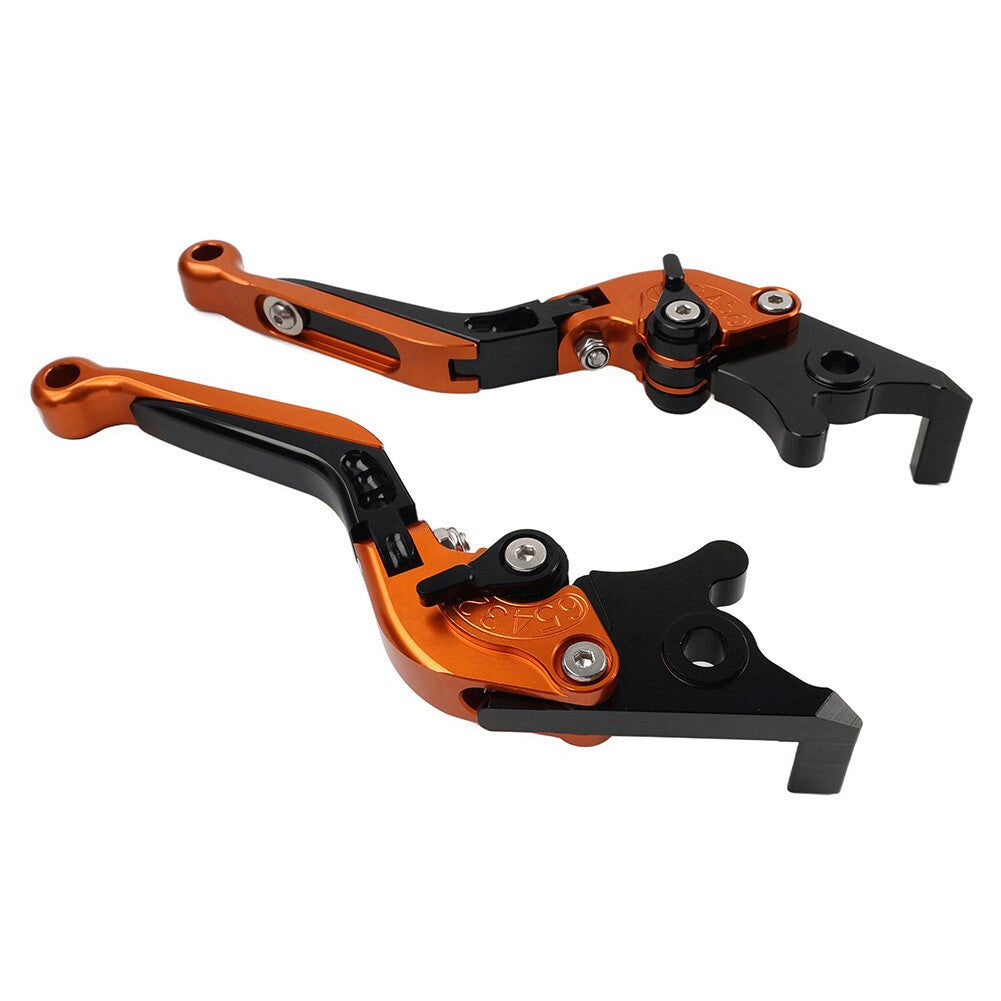 Folding Extendable Brake Clutch Levers for Suzuki GSXR600 GSXR750 11-21 Orange Q
