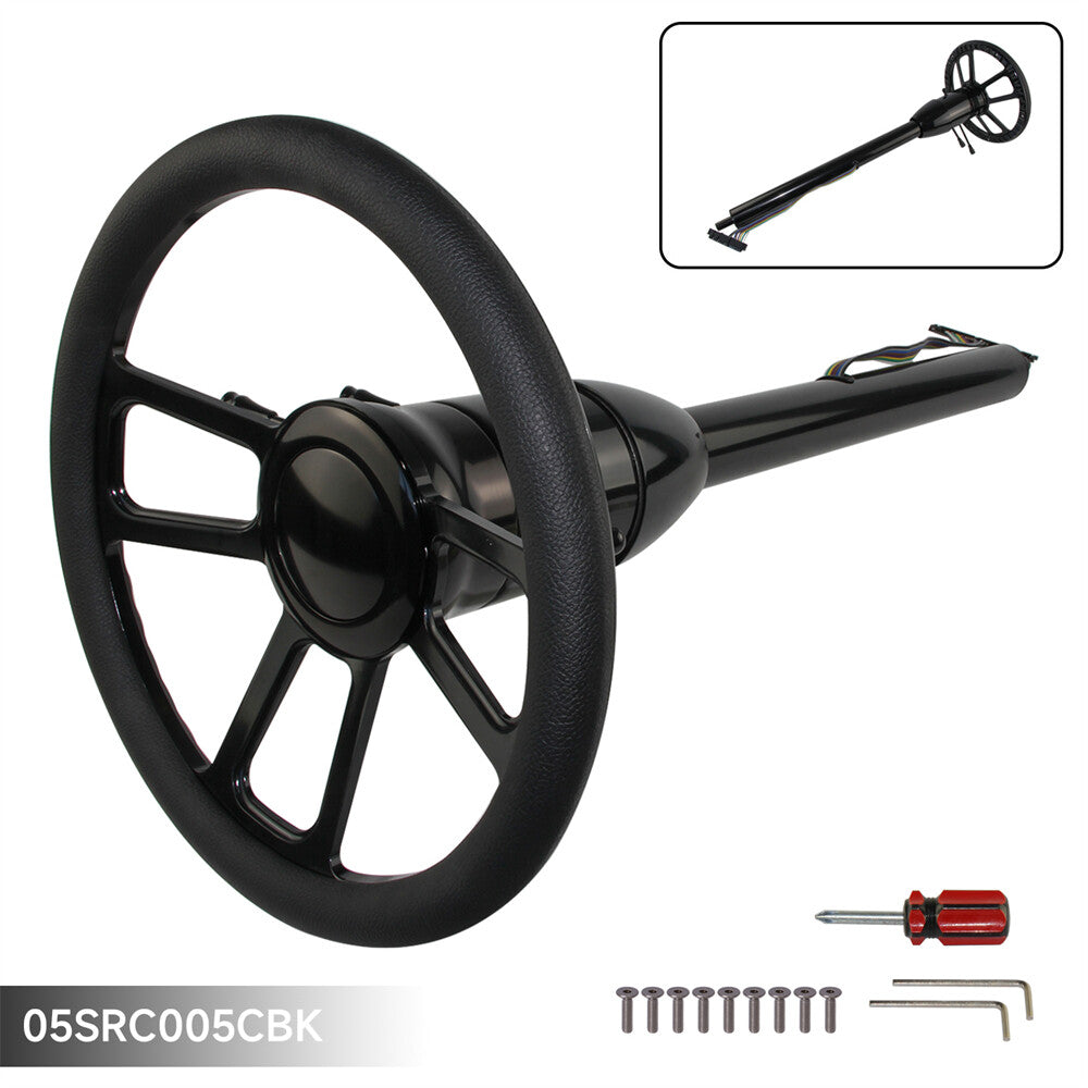 LR Universal GM 30'' Tilt MT Manual Steering Column GM w/9 Bolt Steering Wheel