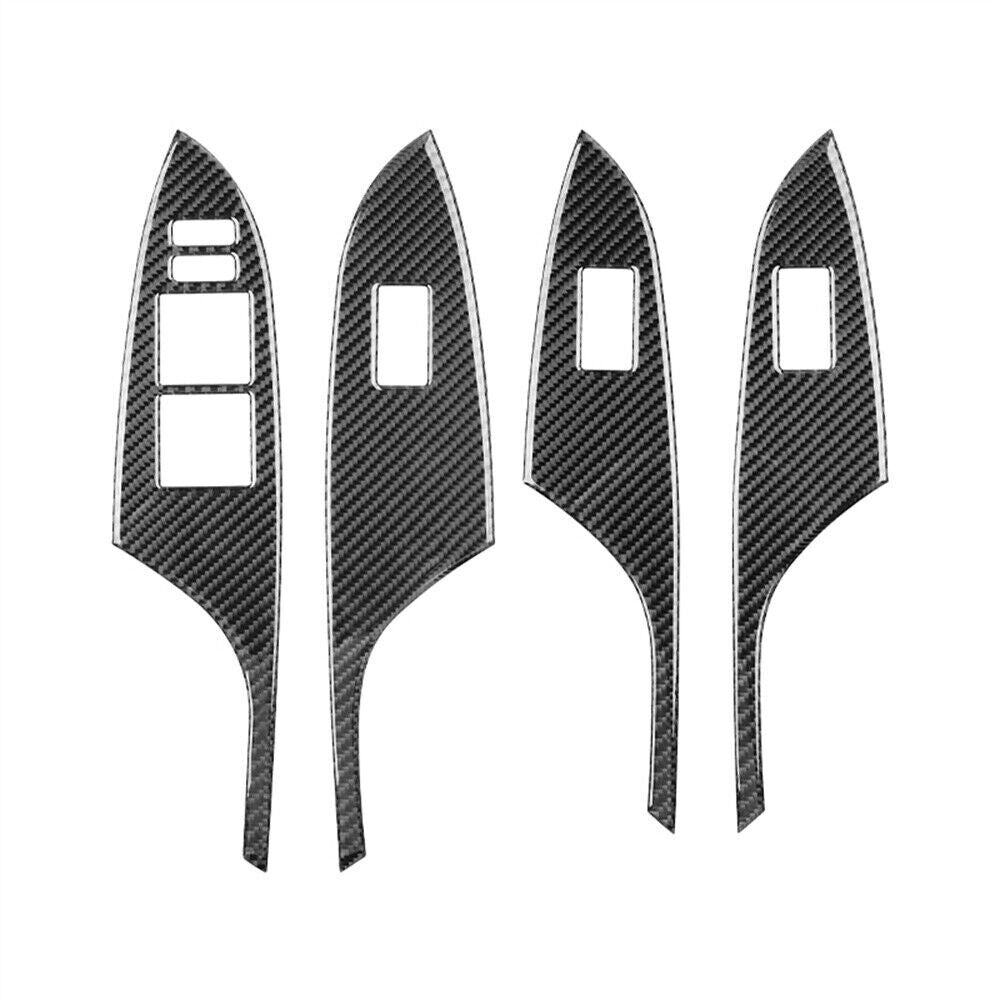 Carbon Fiber Window Switch Lift Panel Cover Trim for Corolla 07-2012 New n