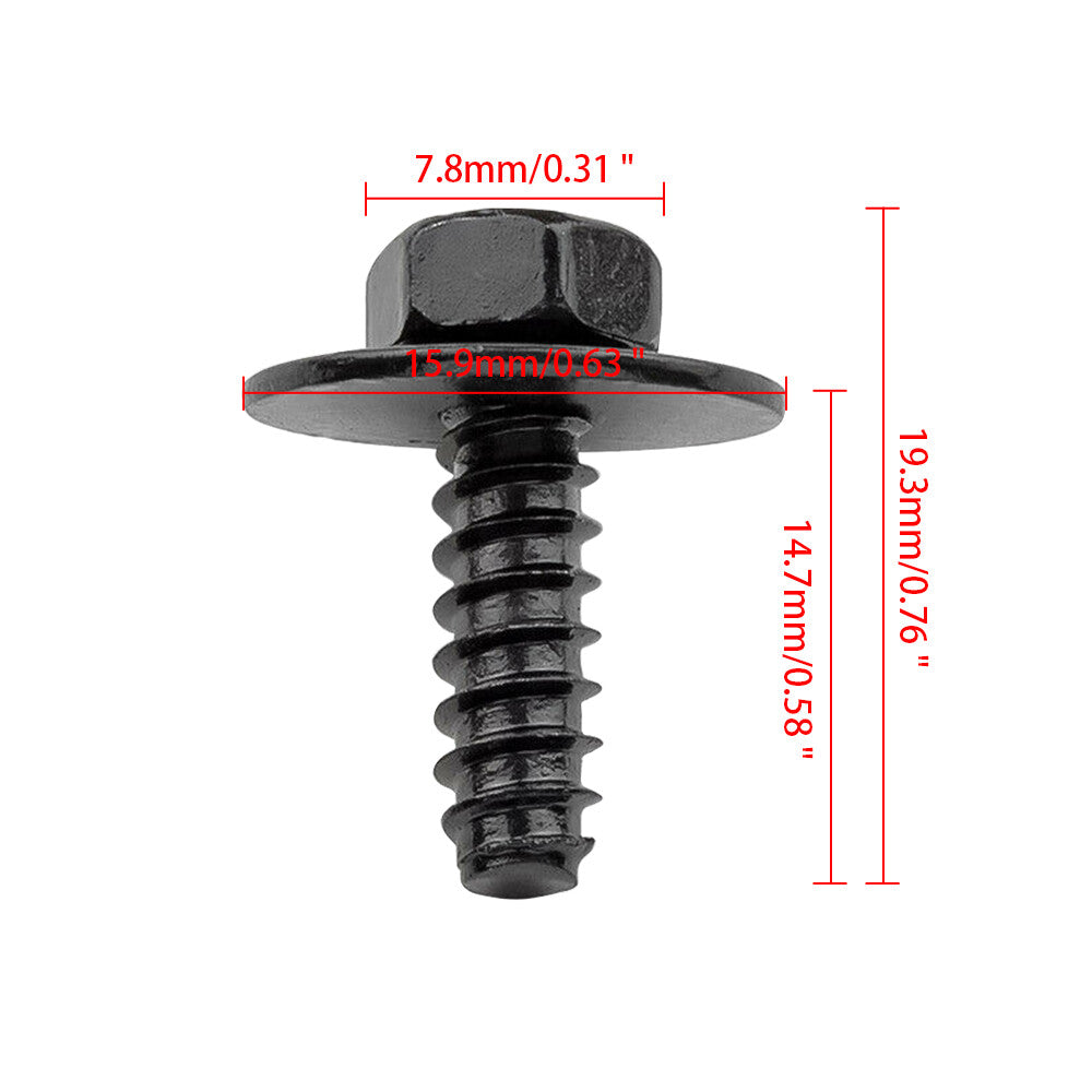 5Pcs 8mm Hex Splash Baffle Bolt Bumper Retainer Screw for Mazda CX-5 9CF600516B