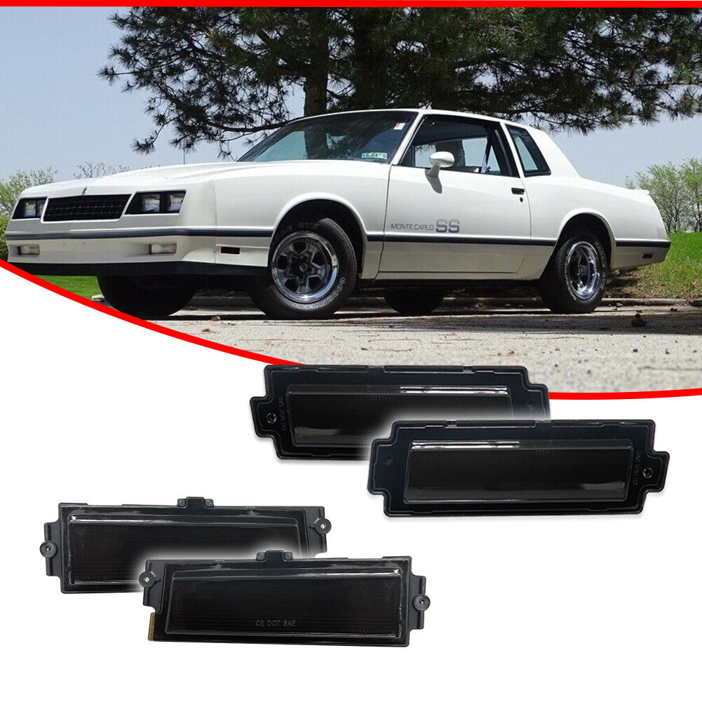 Suitable for 1981-1988 Monte Carlo SS smoked front and rear side marker lampshades- v