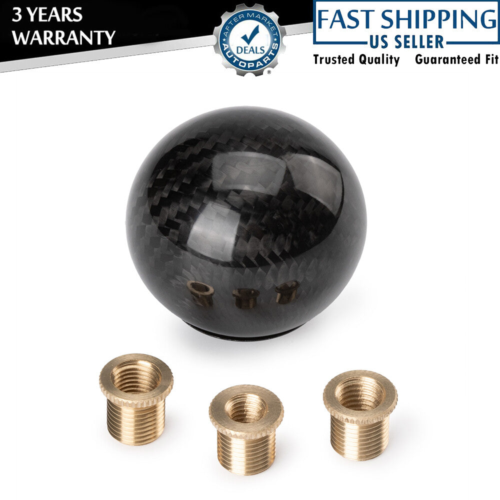 Fits For Car Black Round Ball Gear Shift Knob Stick Shifter Lever Adapter 4PCS Q