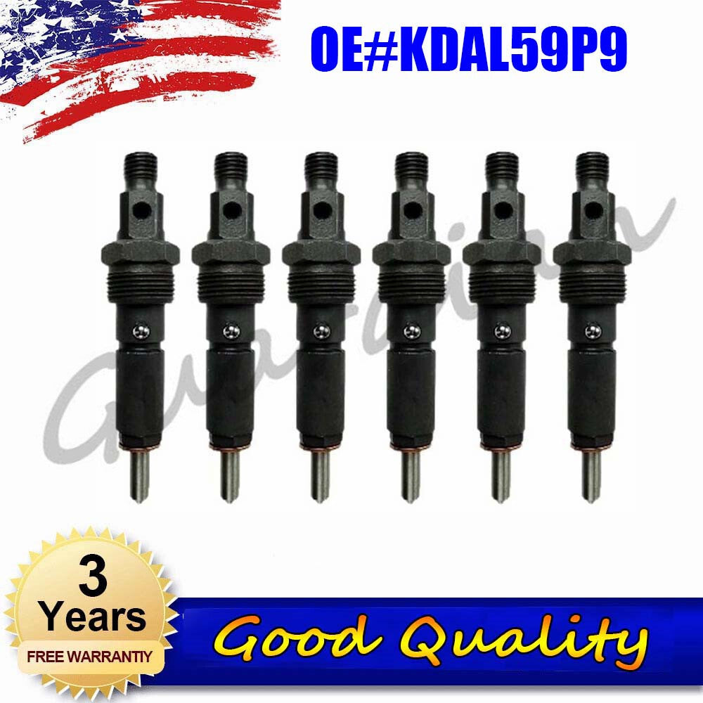 6 new KDAL59P9 Fuel Injector M12 Thread Replacement Parts for Diesel Engines