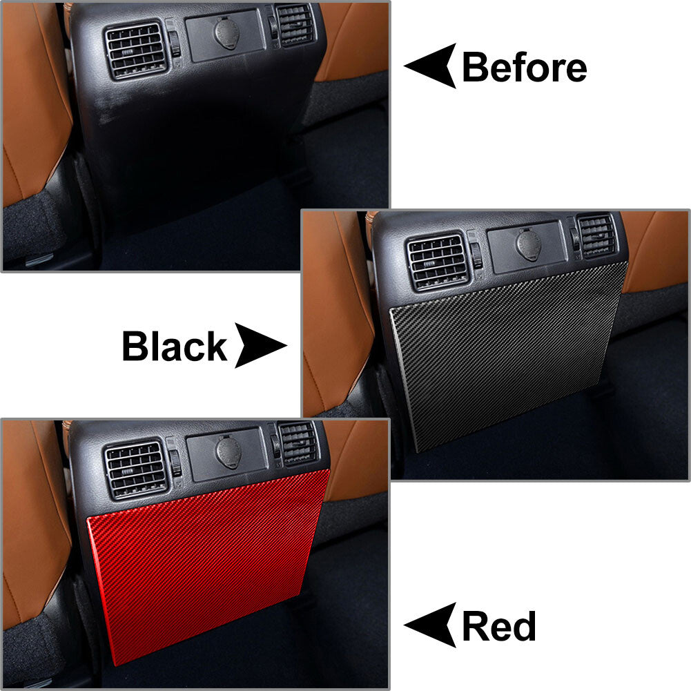 for Toyota Tundra 2014-2021 Carbon Fiber Car Rear for Seat Anti-Kick Panel Trim