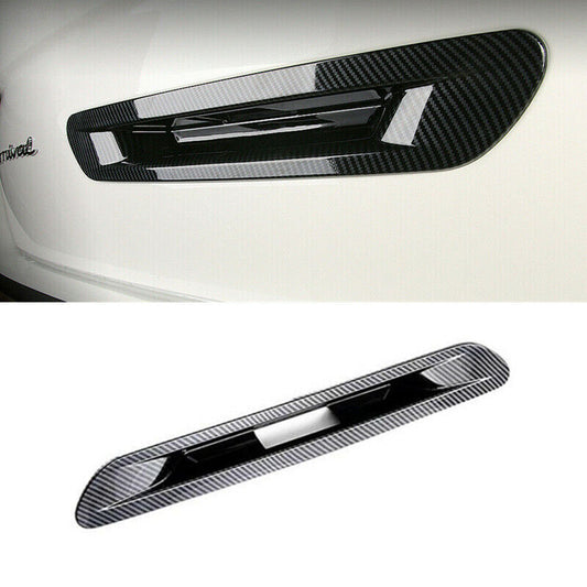 Carbon fiber rear door and trunk handle cup cover trim for Kia Fiesta 2021 and 2022.