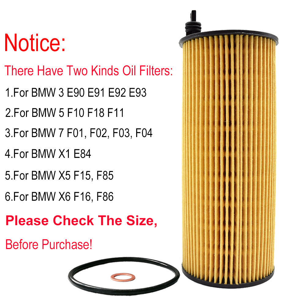 Car Engine Oil Filter for BMW E81 E87 E90 E91 E81 E87 E91 2.0L 3.0L 11427805707 Q