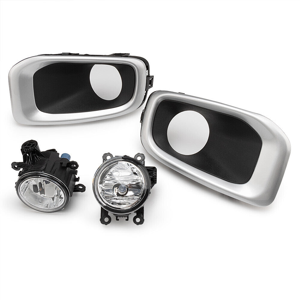 for Jeep Renegade 15-18 Clear Bumper Fog Light Driving Lamps w/Bezel 68256470AA