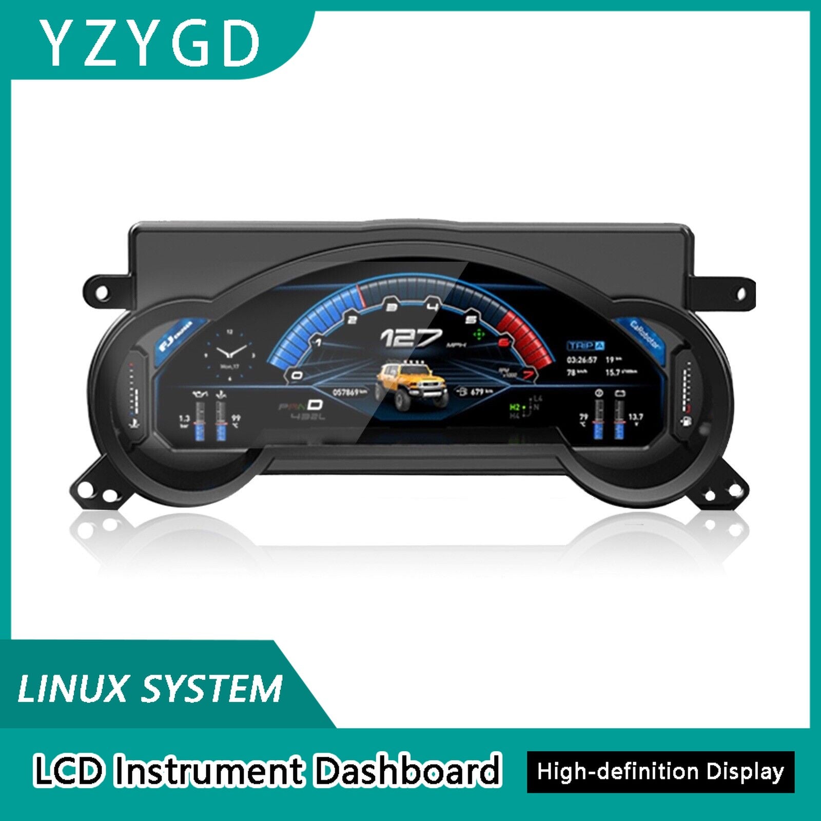 for Toyota FJ Cruiser 07-21 Digital LCD Instrument Cluster Speedometer Dashboard Q