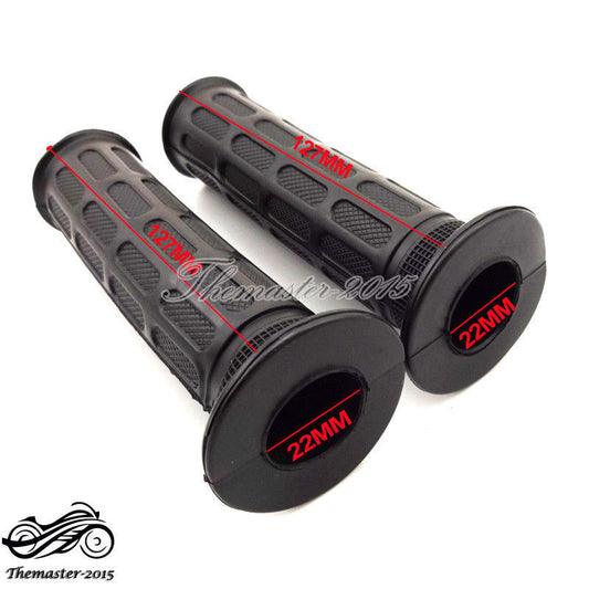 Universal Black Rubber Handle Grips Fit 7/822mm 50 110 125 150cc ATV Quad Q