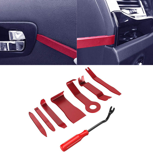 8Pcs Car Trim Removal Tool Kit Door Panel Fastener Auto Dashboard Tools Red