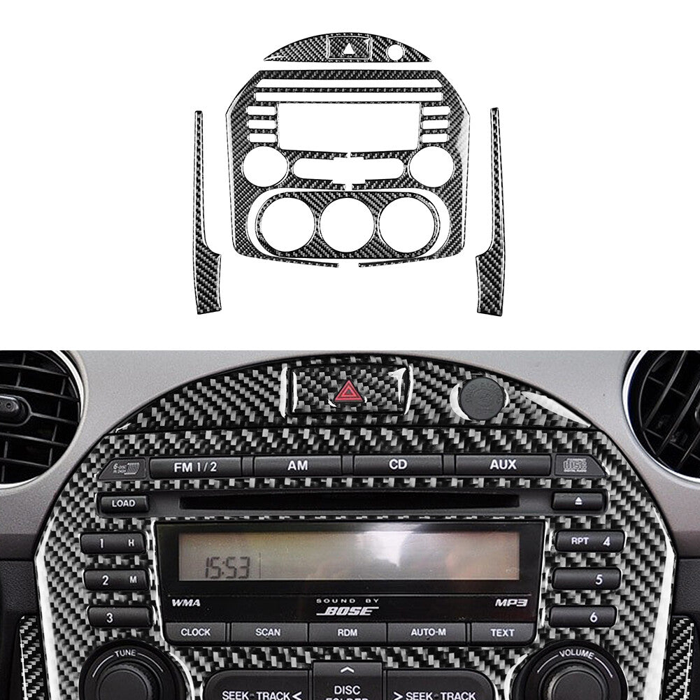 Red Trim Strip Above Air Conditioning Vents Carbon Fiber for Camry 12-14 v