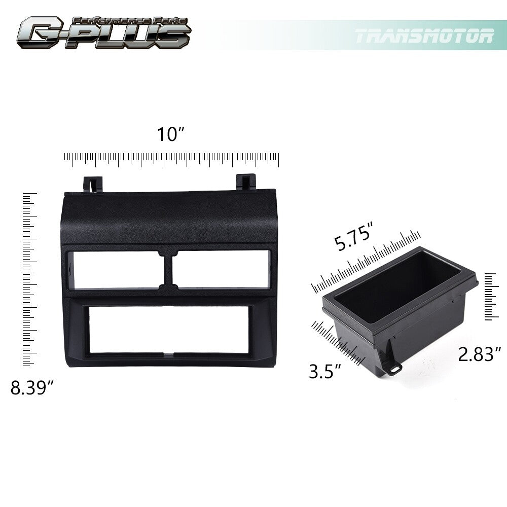 Fits Truck Single DIN Stereo Radio Mount Dash Kit Wiring Harness Adapter - v