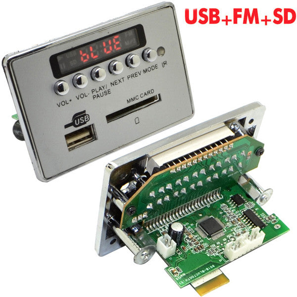 12V Car Bluetooth Wireless MP3 Decoder Board Audio Module with USB, SD, TF, and FM Radio n