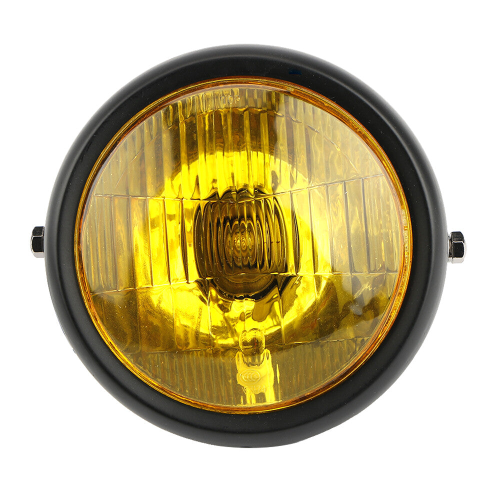 6.5 Motorcycle Motorbike Headlight Front Light lamp + Grill Kit Cover Universal