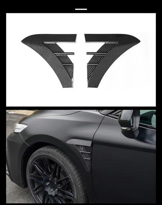 Carbo Fiber Side Fender Badge Decorative Covers for Toyota for Camry 2018 - 2023