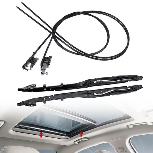 Crew Cab Sunroof Glass Cables+Track Assembly Repair Kit for Ford 2015-2020 F150