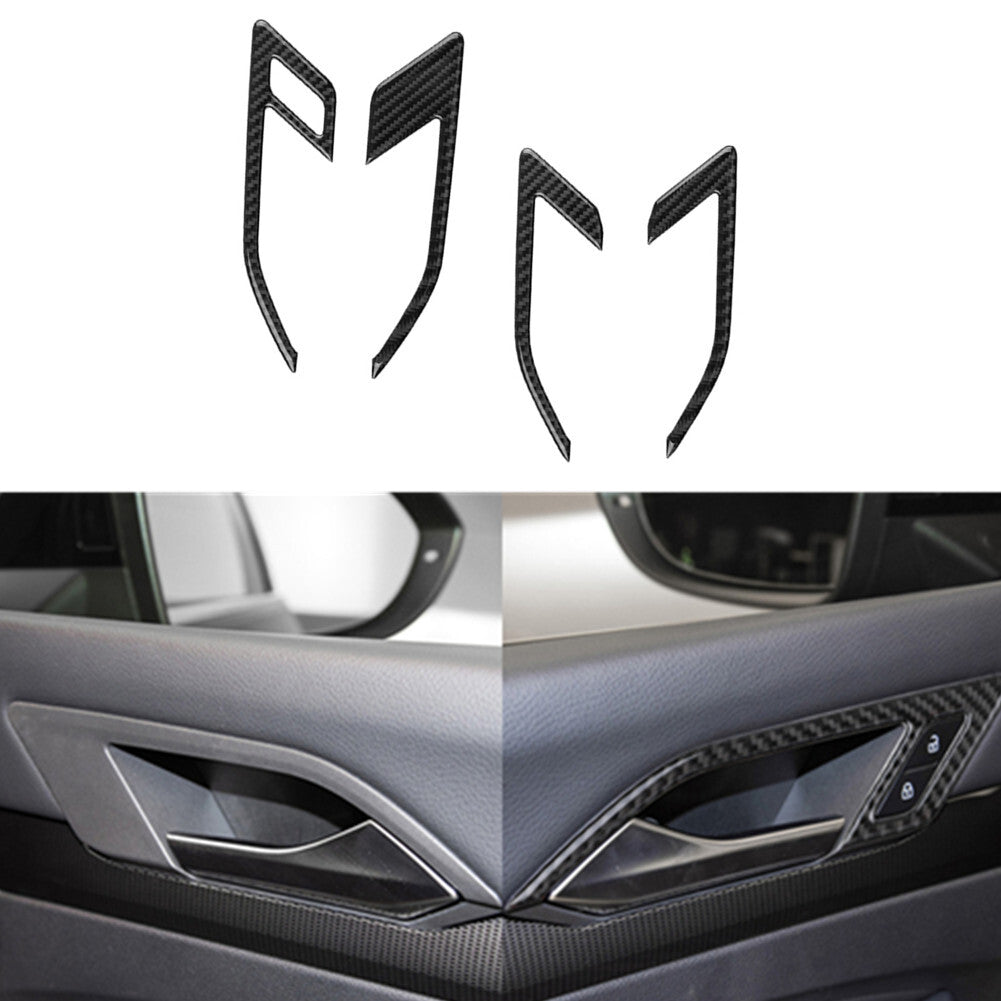 Red Carbon Fiber Rear Watercup Panel Trim Cover for Subaru Forester 2005-2008 v