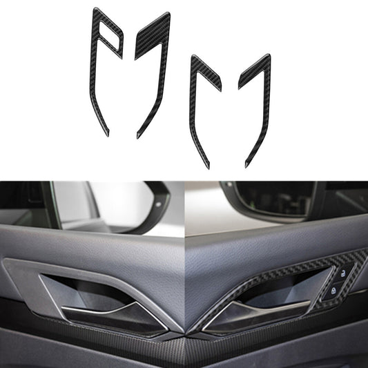 Red Carbon Fiber Rear Watercup Panel Trim Cover for Subaru Forester 2005-2008 v