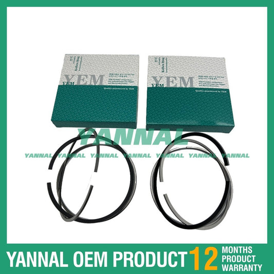 2 new B6000 Piston Ring Kits (STD) for Kubota Excavator Diesel Engines