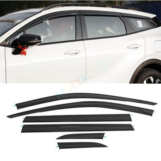 2023-2024 for Kia 6x Black side Window Visor Vent Shades Sun Rain Guard n