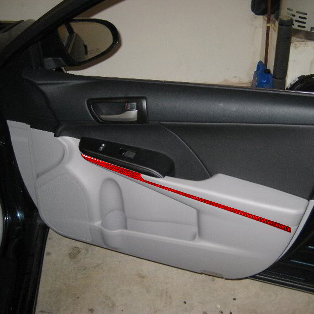 Carbon Fiber Central Panel WaterCup Holder Cover Trim for Mustang 2005-2009 v