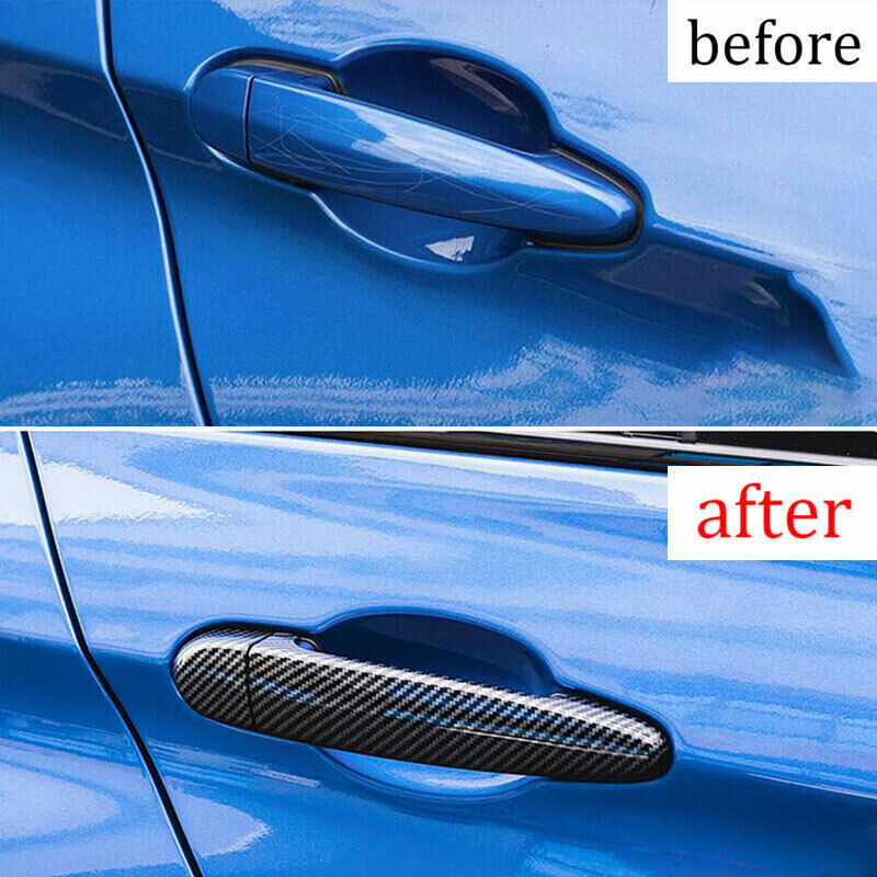 for BMW X5 X6 2008-13 ABS Carbon Fiber Outside Door Handle Molding Cover Trim 8P