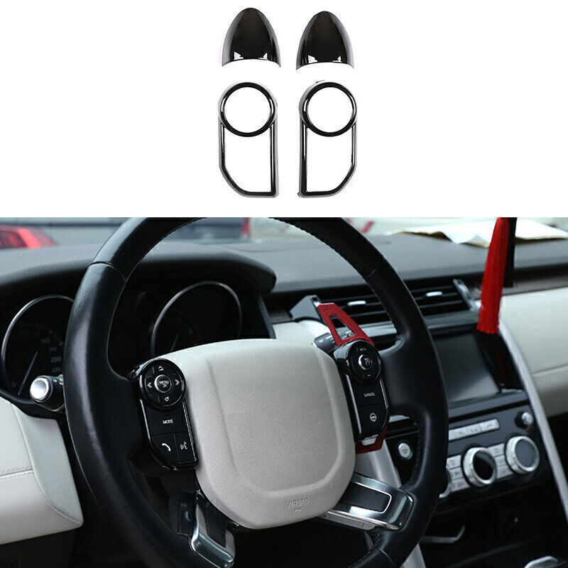 4X Gloss Black Inner Steering Wheel Button Frame Trim for Range Rover L405 14-18